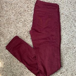 NEW Hollister maroon jeans
